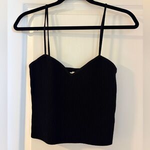 Oak + Fort Black Spaghetti Strap Top